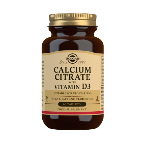 Solgar Calcium Citrate with D3 60 tablets