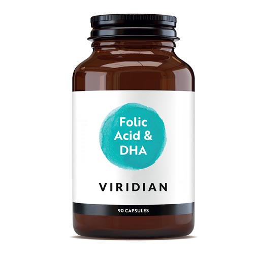 Viridian Folic Acid and DHA capsules