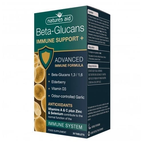 Natures Aid Betta Glucan Immune 30 tablets