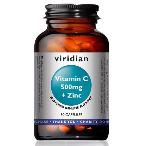 Viridian Vitamin C 500mg Zinc 30 capsules