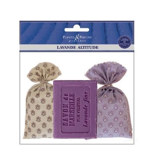 Plantes & Parfums Lavender soap and 2 floral bags