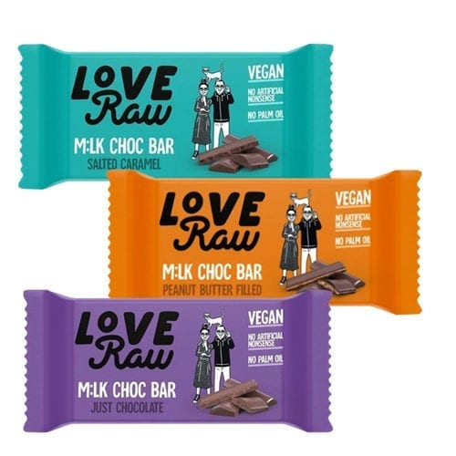 Love Raw Vegan Milk chocolate bars