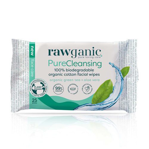 Rawganic Cleansing Wipes with green tea