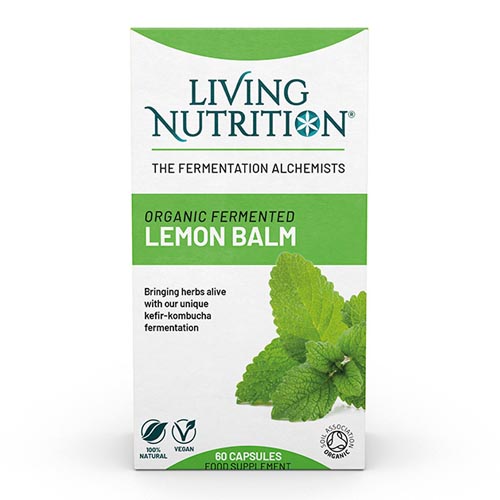 Living Nutrition Organic Fermented Lemon Balm 60 Capsules Health Matters