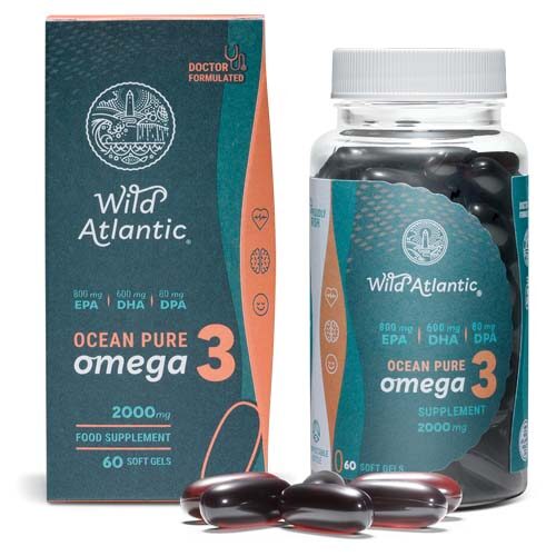 Wild Atlantic Health Ocean pure Omega 3 60 softgels