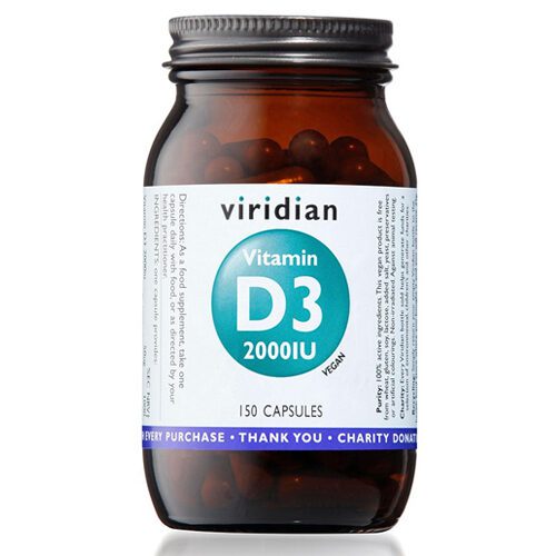 Viridian D3 2000iu 150 capsules