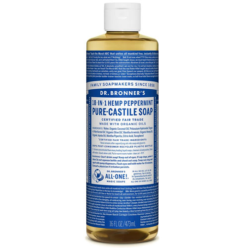 Dr Bronner Peppermint Castile Liquid Soap 472ml Health Matters