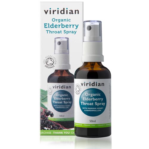 Viridian Elderberry Throat Spray 50ml