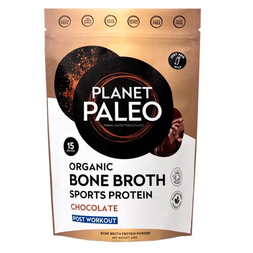 Planet Paleo Bone Broth Chocolate protein powder 240g