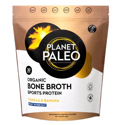 Planet Paleo Bone Broth protein powder Banana Vanilla